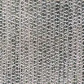 Olive-green textile sample with dense, irregular weave; muted blend of olive, off-white, and beige threads with a nubby, matte texture.