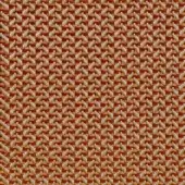 Geometric woven texture with interlocking terracotta orange and cream strands in a dense grid pattern, displaying subtle fiber variations.
