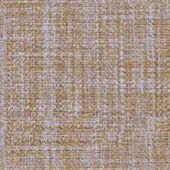 Woven textile with irregular gold and cream pattern, dense horizontal-vertical weave, nubby texture, neutral background, even lighting.