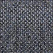 Navy and beige woven fabric texture with a grid pattern, displaying a matte finish and nubby, durable plain weave structure.