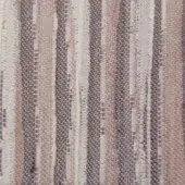 Woven fabric texture, off-white and rose-dust with charcoal stripes, vertical pattern, tight weave, matte finish, labeled “1135 rosedust”.