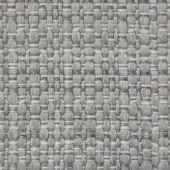 Woven texture sample, platinum gray, repeating rounded nodes connected by linear strands, dense fabric-like surface, heathered yarn.