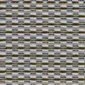 Geometric textile pattern with repeating white, olive green, and royal blue bands in a basketweave structure, displaying a flat, uniform texture.