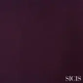 SICIS fabric sample in grape color, matte texture, fine granular pattern, studio shot displaying material appearance and collection details.