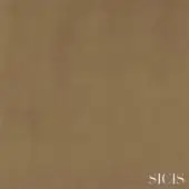 Nubuck fabric texture in camel tone, exhibiting a mottled surface and velvety nap, with “SICIS” logo in white.