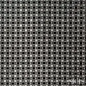 Geometric black and white textile pattern with repeating triangles, gradient effect, subtle speckling, and “SICIS” branding detail.