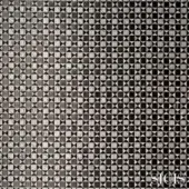Gray mosaic fabric pattern with geometric tiles, gradient from light to dark, SICIS logo, and product details text.