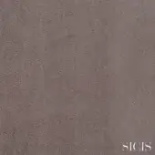 Beaver fur texture sample in muted sand tone, dense granular surface with mottled grayish-brown and beige variations, matte finish, SICIS branding.