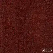 Burgundy woven fabric texture with irregular grid pattern, metallic shimmer, and SICIS eliodoro branding.