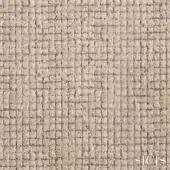 Sicis Eliodoro Sand fabric texture with repeating geometric squares in warm beige, featuring a dense, plush, and subtly shadowed surface.