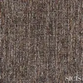 Sicis Thalia fabric in bronze features dense vertical ribbing, mottled brown and gray tones, and a rough, tactile texture for upholstery.