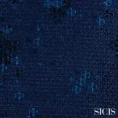 Sicis adamant blue fabric texture displaying a dense geometric diamond pattern, with subtle iridescent tonal variations and a raised surface.
