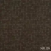 Sicis Cardea fabric texture sample in slate gray, displaying a grid pattern of woven square tiles with a matte finish.