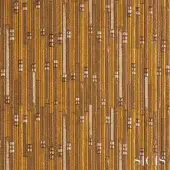 Sicis fabric with vertical fibre gold pattern, narrow rectangular strips in bronze and gold tones, with square metallic accents.