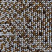 Fishbone textile pattern in bronze, silver, and gold tones with a chevron arrangement; woven fabric texture; SICIS branding visible.