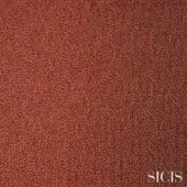 Sicis Nexus fabric, red and gold speckled texture, matte finish, densely woven textile with white brand lettering.