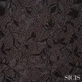 Gray and brown tessellated fabric texture, ‘zaira smoke’ design, featuring swirling organic pattern and subtle reflective surface.