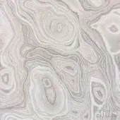 Sicis fabric sample, agate grey, displays swirling concentric circles evoking layered stone with a smooth, matte, woven texture.