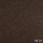 Sicis Astrea Brown fabric with repeating concentric circles of square elements, featuring a gradient brown color palette and textured weave.