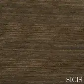 Sicis Phanes fabric sample, gold woven texture, horizontal linear pattern, matte finish, neutral off-white background, serif brand text.