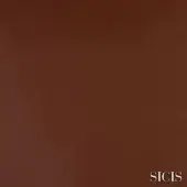 Brown leather texture sample with fine grain, matte finish, displaying “SICIS” branding and “delaware blended” product details.