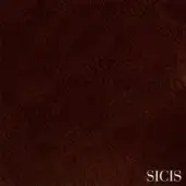 Sicis leather sample, hamptons brown, with a matte finish and irregular striated texture against a light gray background.