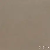 Sicis leather sample, hamptons grey, matte finish with subtle granular texture and white background, branded with sans-serif text.