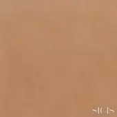 Sicis Nevada leather sample, sand beige color, matte finish with granular texture and subtle particle distribution, white brand text.