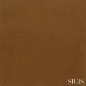 Leather texture sample, medium brown, fine grain with matte finish; SICIS brand, “oregon natural” finish indicated.