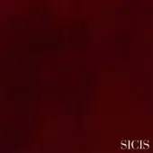 Garnet velvet fabric texture with a brushed finish, displaying the SICIS brand name and “edward garnet” product details in the lower right.