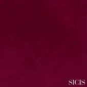 Velvet texture sample in deep orchid, displaying subtle tonal variation, with “SICIS” branding and “edward orchid” product details visible.