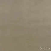 SICIS glauco pebble velvet texture sample, muted taupe with granular surface, short pile, matte finish, white brand text.