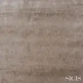 Sicis Elios Almond velvet sample, warm gray-brown, woven linear grain with mottled tone, matte finish, and subtle sheen.