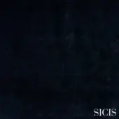 Sicis Elios Dark Ocean velvet texture, dark blue, dense short pile with subtle tonal variations and matte finish, white brand lettering.
