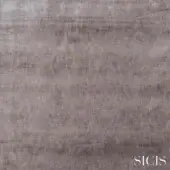 Sicis Elios Smog velvet texture displaying smoky gray tones, a fine linear pattern, and a matte finish with brand text.