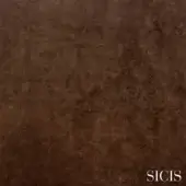 Brown velvet fabric texture, “ermes mud” sample, dense short pile with mottled appearance, matte finish, neutral background.