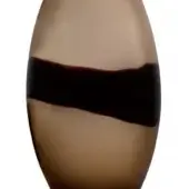 Cylindrical accent piece, translucent tobacco and black resin, featuring a thick, irregular black band and tapered form.