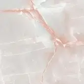 Pink marble texture with reddish-orange veins, translucent polished surface displaying cracks and fissures, suitable for interior design.
