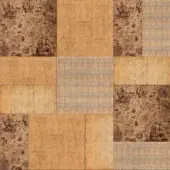 Sicis Vetrite pattern, sepia-toned squares with ship illustrations, nautical charts, and weathered paper textures in warm browns and tans.
