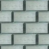 Grey brickwork tile texture with vertical channels, speckled surface, and dark grey outlines; seamless repeated pattern, aged appearance.