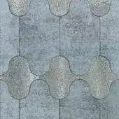 Grey Vetrite texture displays interlocking organic shapes on vertically paneled grey background, featuring a sandblasted finish and subtle branding text.