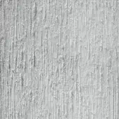 Textured wall finish in grayscale, featuring vertical striations and a matte, granular surface; “sicis vetrite rigato white sol” text visible.