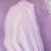 Sicis Vetrite Plum agate surface with concentric lavender and violet bands, translucent layered effect, cool purple tones.