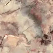 Sicis Vetrite surface, layered mocha and white tones, featuring reddish-brown veins and glossy, reflective polish.