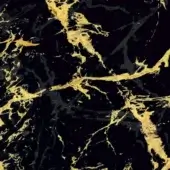 Sicis Vetrite raku black texture with gold veins, glossy finish, marbled pattern, organic design, dramatic contrast.