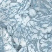 Fractured blue texture displaying a web-like pattern of dark gray and black lines, resembling mineral deposits with a subtle sheen.