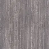 Grey travertine texture displaying linear striations, cool grey tones, and a matte finish with subtle variations in color and density.