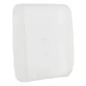 White satin glass sculpture, organic form, rounded edges, matte finish, minimalist design, diffused lighting, transparent effect.
