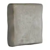 Weathered square tile with irregular edges, mottled gray and brown tones, and subtle “35 vintage fumè” text embossing.
