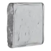 Rectangular metal decor in light grey features a textured, hammered edge and smooth central surface with tonal variations.